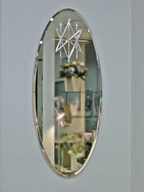 楕円形化粧鏡Ｖカット　FLD－3580
